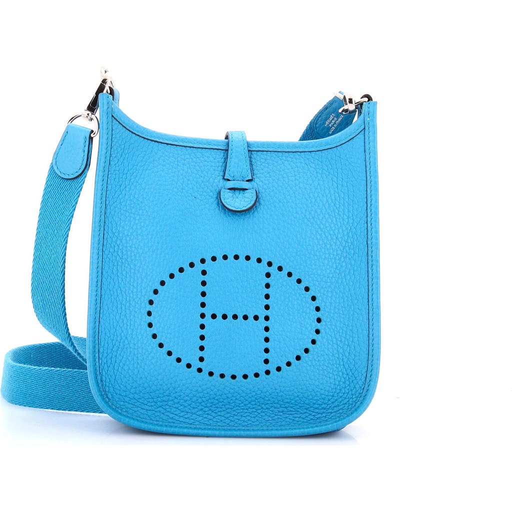 Pre-owned Hermes Hermes Evelyne Bag Gen Iii Clemence Tpm In Blue