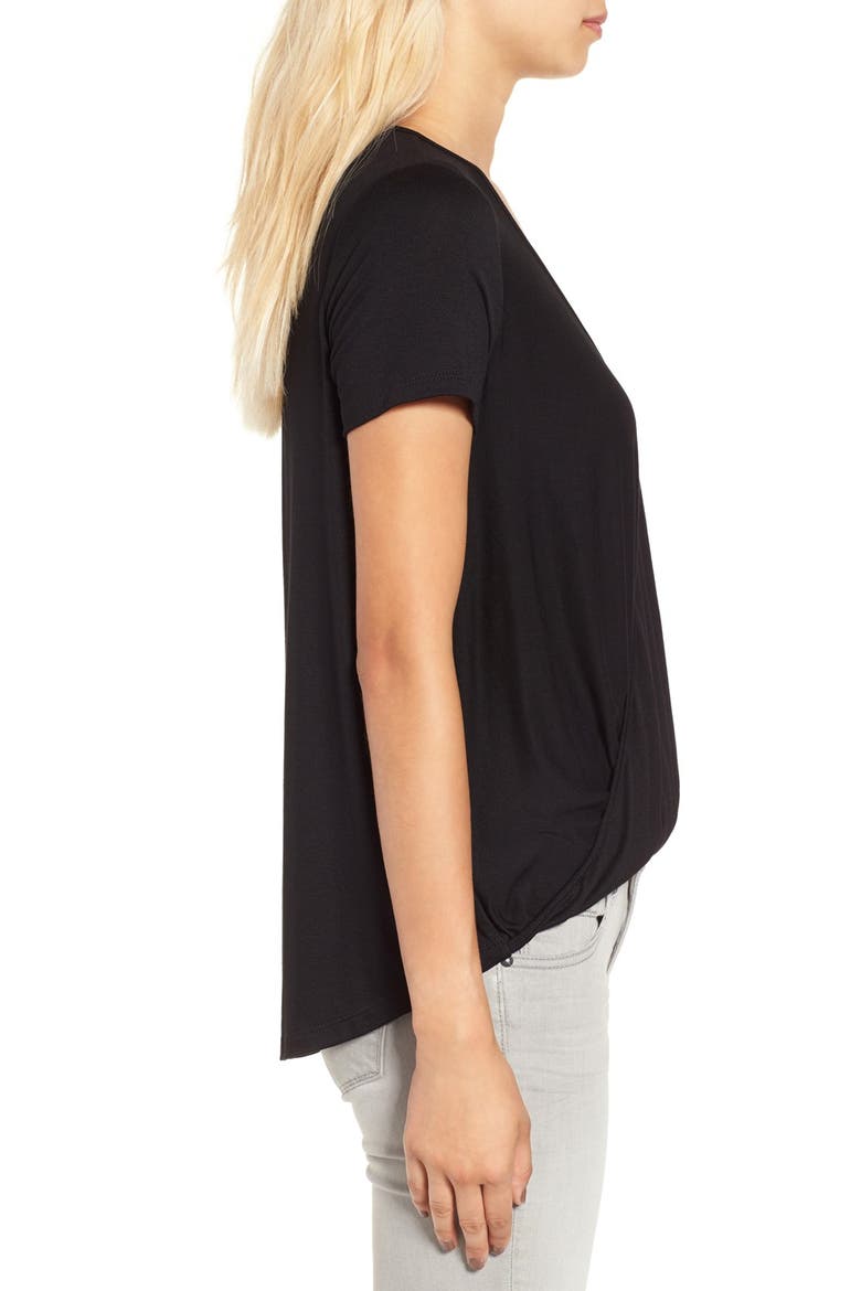 Cross Front Tee, Alternate, color, BLACK