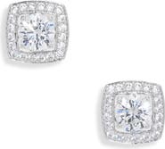 Nadri Framed Cubic Zirconia Stud Earrings