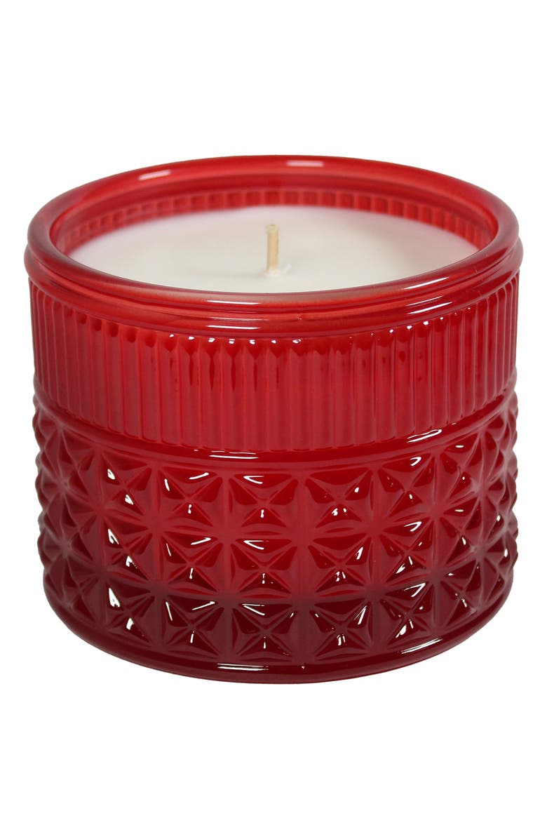 SAND AND FOG Winter White Embossed Jar Candle, Alternate, color, Red