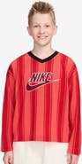 Nike Kids' Sportswear Stripe Long Sleeve Mesh Jersey