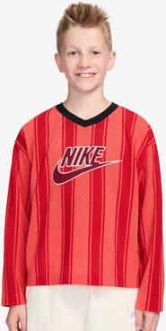 Nike Kids' Sportswear Stripe Long Sleeve Mesh Jersey