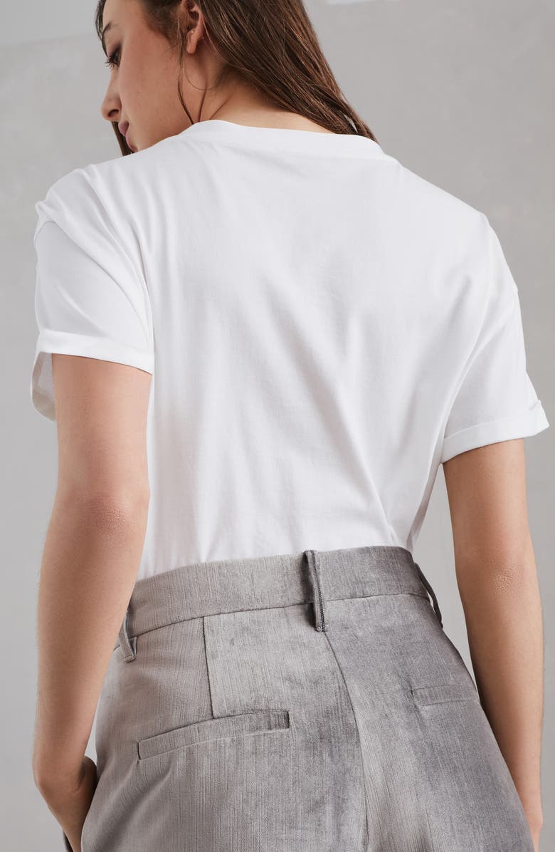 Brunello Cucinelli Loose Straight trousers with monili, Alternate, color, 