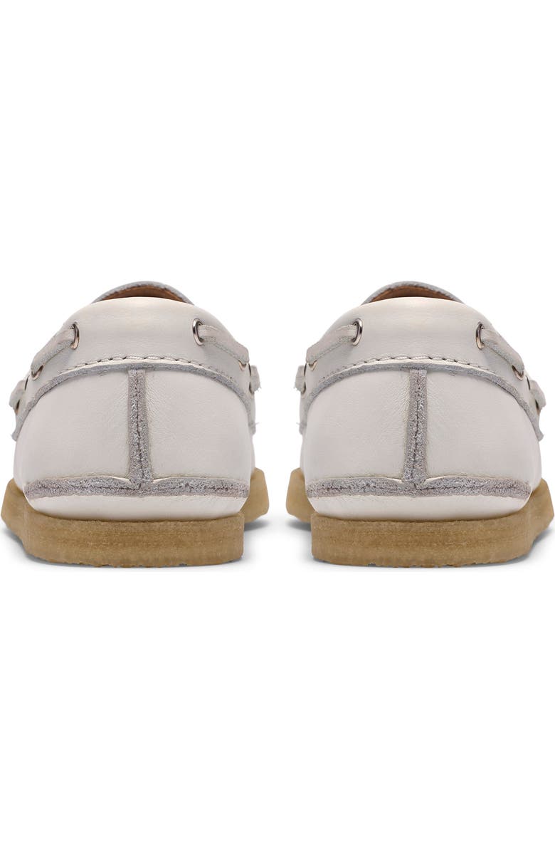 Clarks<sup>®</sup> Originals Godney Boat Moc Toe Loafer, Alternate, color, White Grain Leather