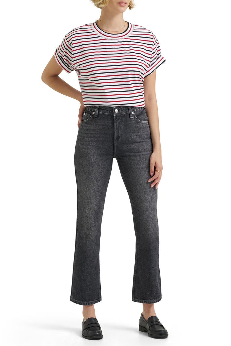 High Waist Kick Boot Flare Jeans, Alternate, color, EARTH TONE