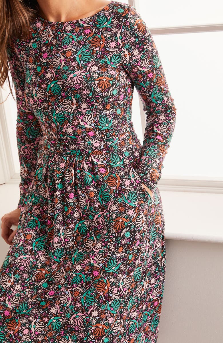 Boden Abigail Long Sleeve Jersey Dress, Alternate, color,