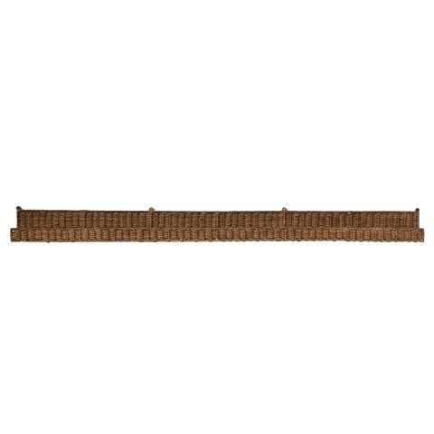 Handwoven Rattan Wall Shelf