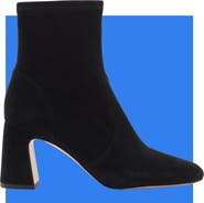 Stuart Weitzman Smna Stretch Leather Bootie