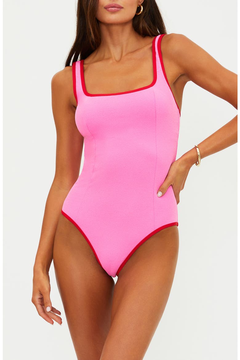 Caia One-Piece Swimsuit, Main, color, ELECTRIC PINK