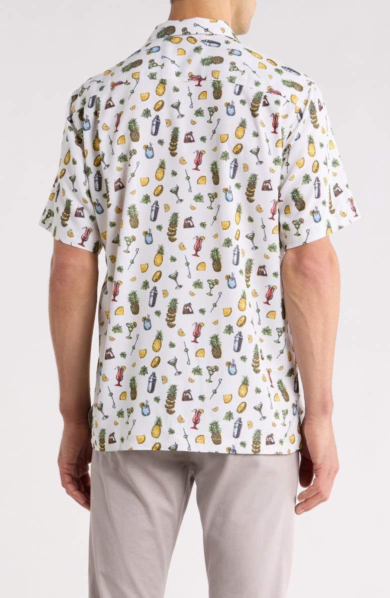 Tommy Bahama Coastal Ease Shake & Sip IslandZone<sup>®</sup> Short Sleeve Button-Up Shirt, Alternate, color, Light Sanddollar