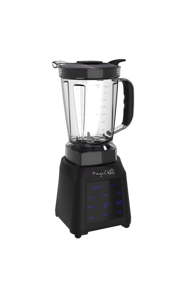 Megachef 8 Cup Blender with 5 Cup Food Processor and Two 24 Ounce On-The-Go Cup Combo Set, Alternate, color, Black