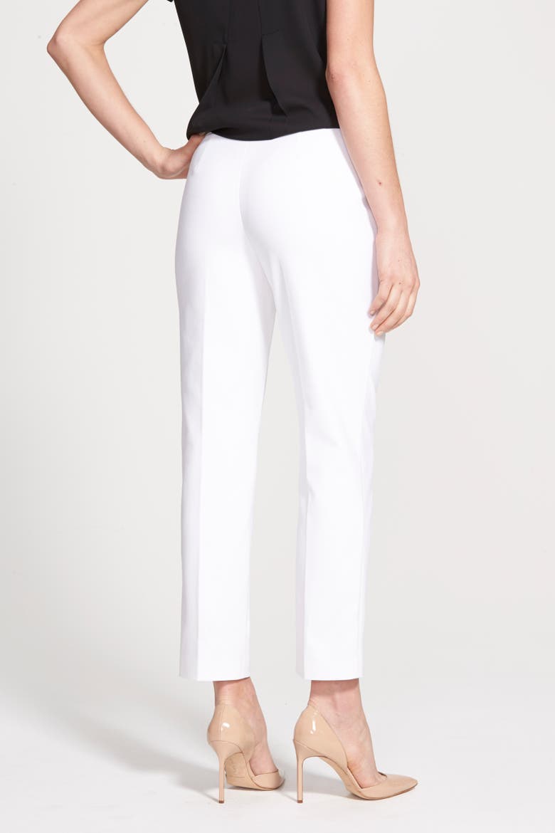 'Veloria' Slim Ankle Pants, Alternate, color, WHITE