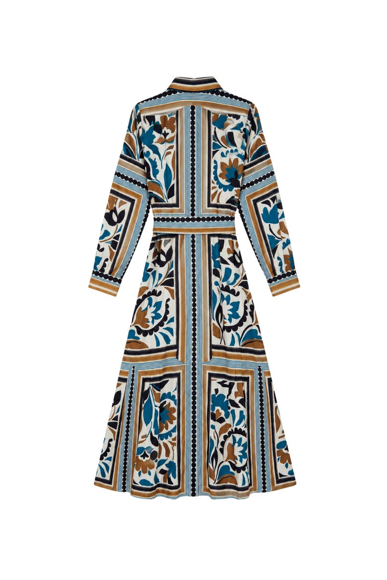 Rowan Printed Midi Shirt Dress, Alternate, color, Stained Glass Floral