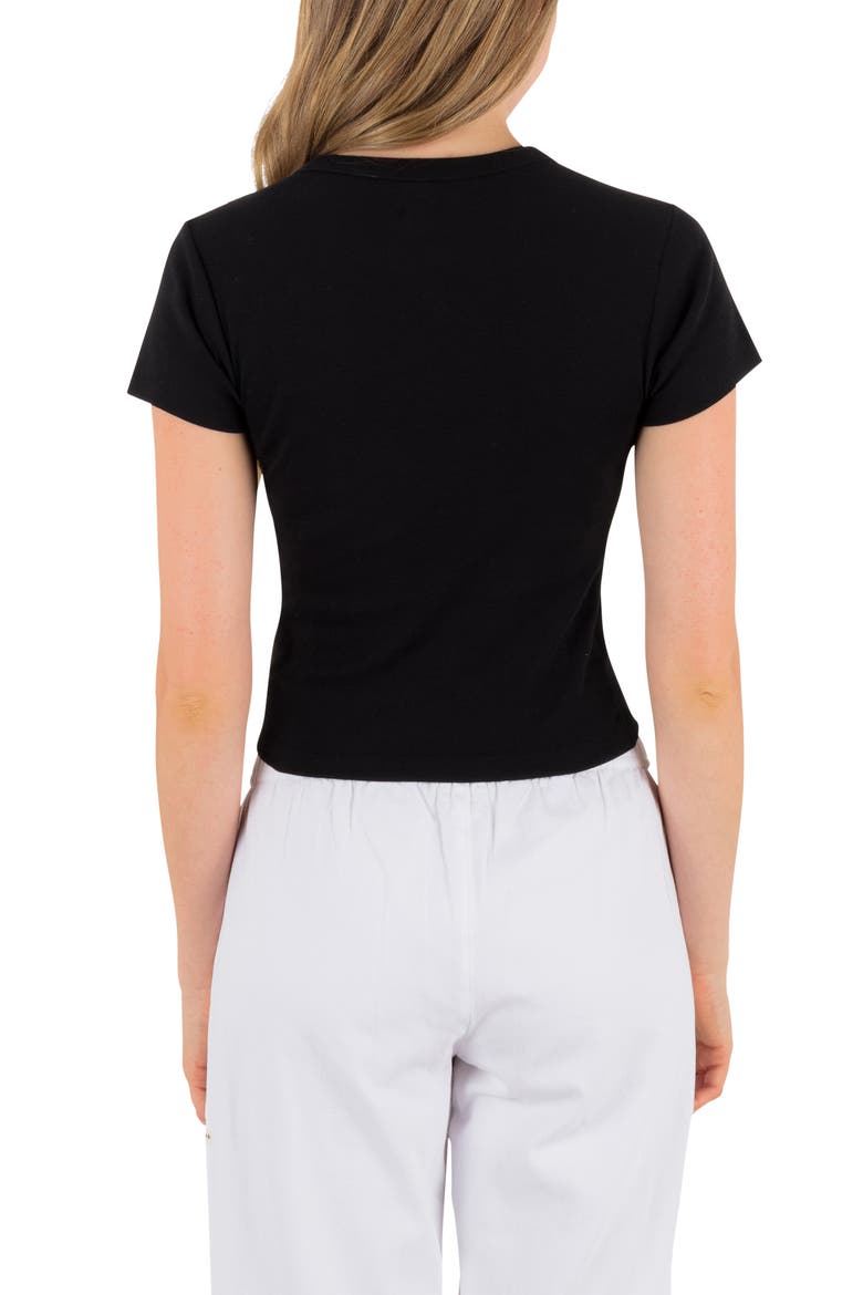 Fluid Graphic Baby Tee, Alternate, color, BLACK