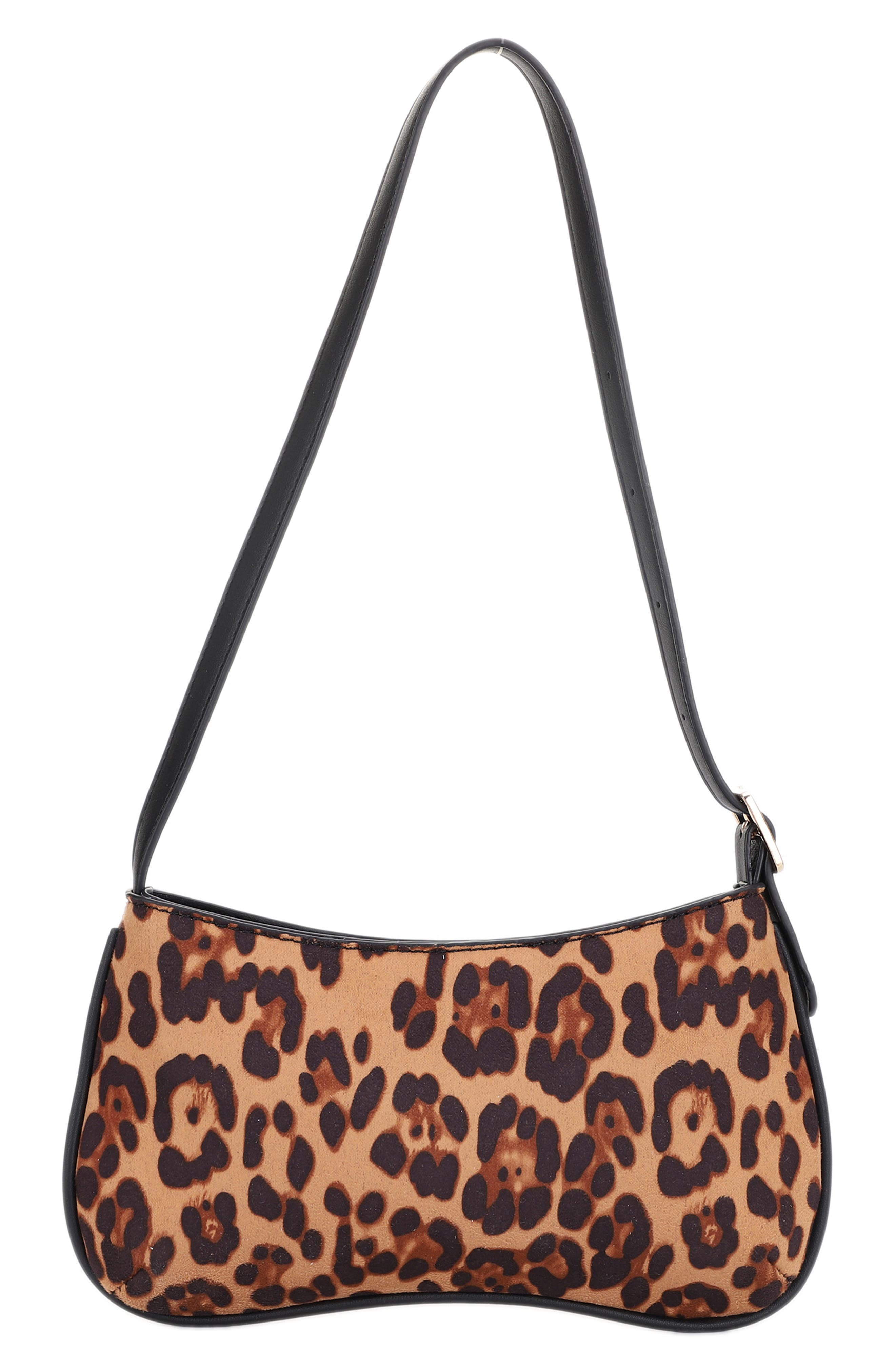 Mali + Lili Imani Leopard Recycled Vegan Leather Shoulder Bag, Alternate, color, 