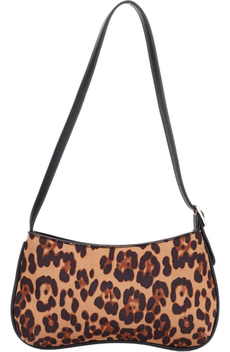 Mali + Lili Imani Leopard Recycled Vegan Leather Shoulder Bag, Alternate, color,
