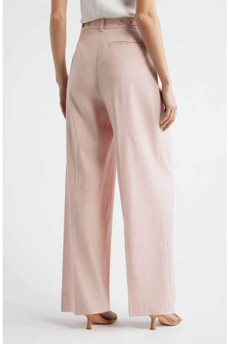Pleated Linen Blend Wide Leg Pants, Alternate, color, PINK SMOKE