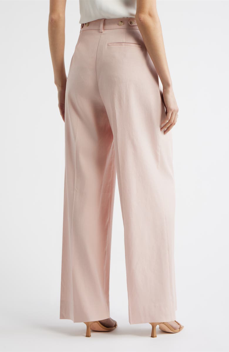 Nordstrom Pleated Linen Blend Wide Leg Pants, Alternate, color, Pink Smoke