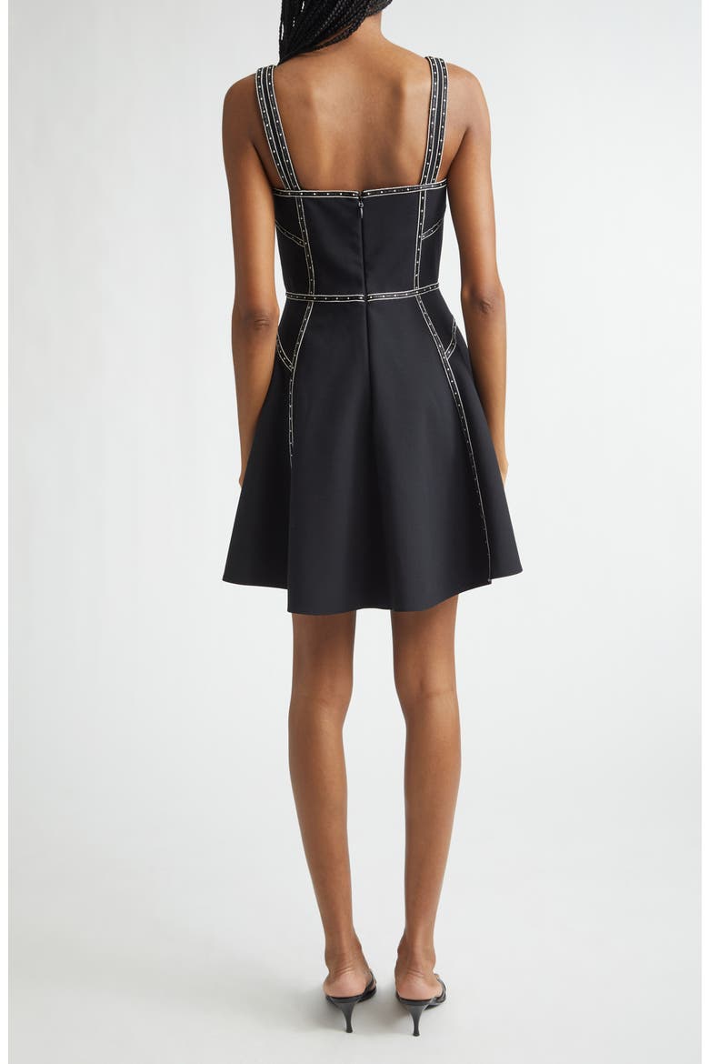 Jelena Sleeveless Fit & Flare Dress, Alternate, color, BLACK/ IVORY