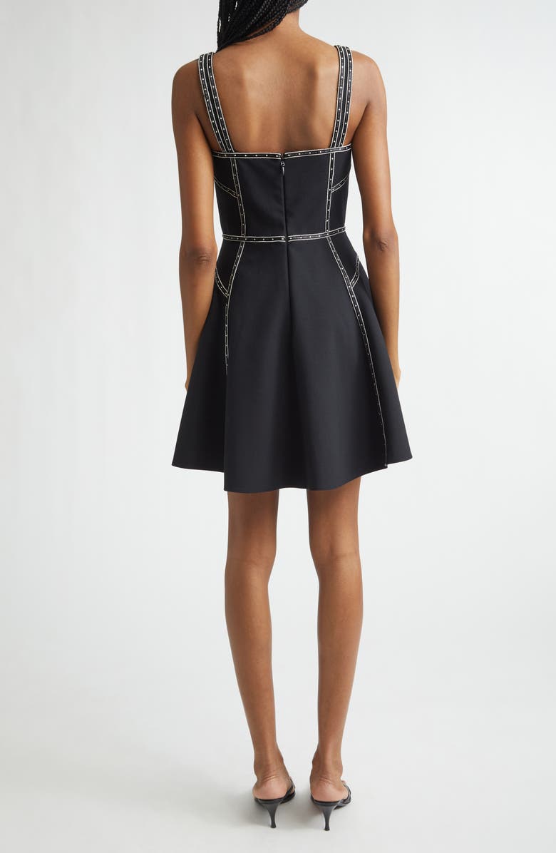 Cinq à Sept Jelena Sleeveless Fit & Flare Dress, Alternate, color, Black/ Ivory