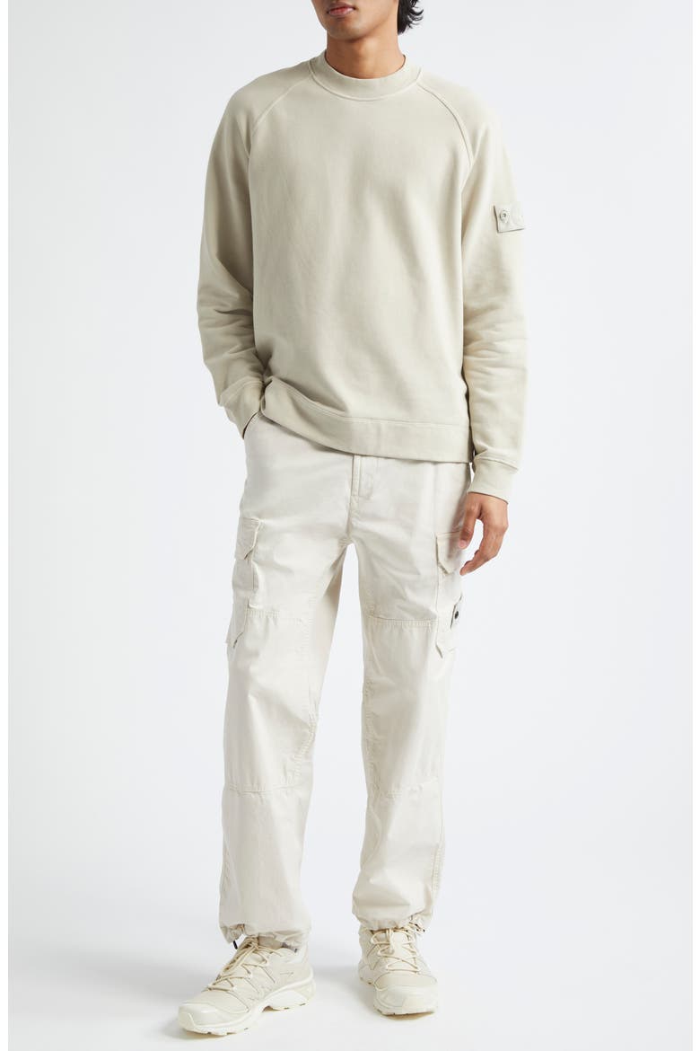 Compass Logo Fleece Sweatshirt, Alternate, color, BEIGE