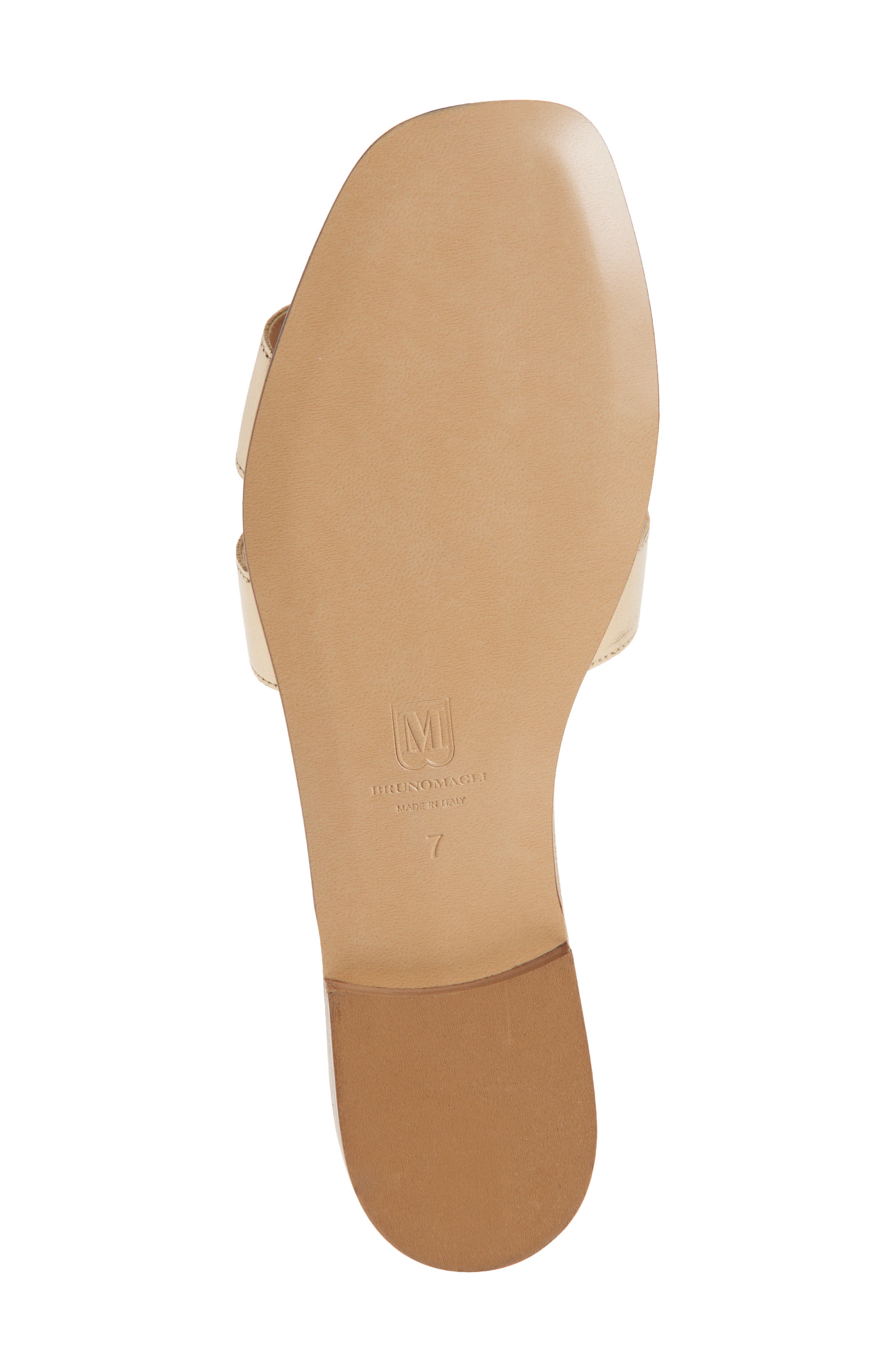 Bit Slide Sandal, Alternate, color, GOLD METALLIC