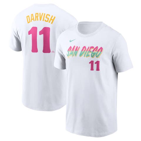 Men's Nike Yu Darvish White San Diego Padres Fuse City Connect Name & Number T-Shirt