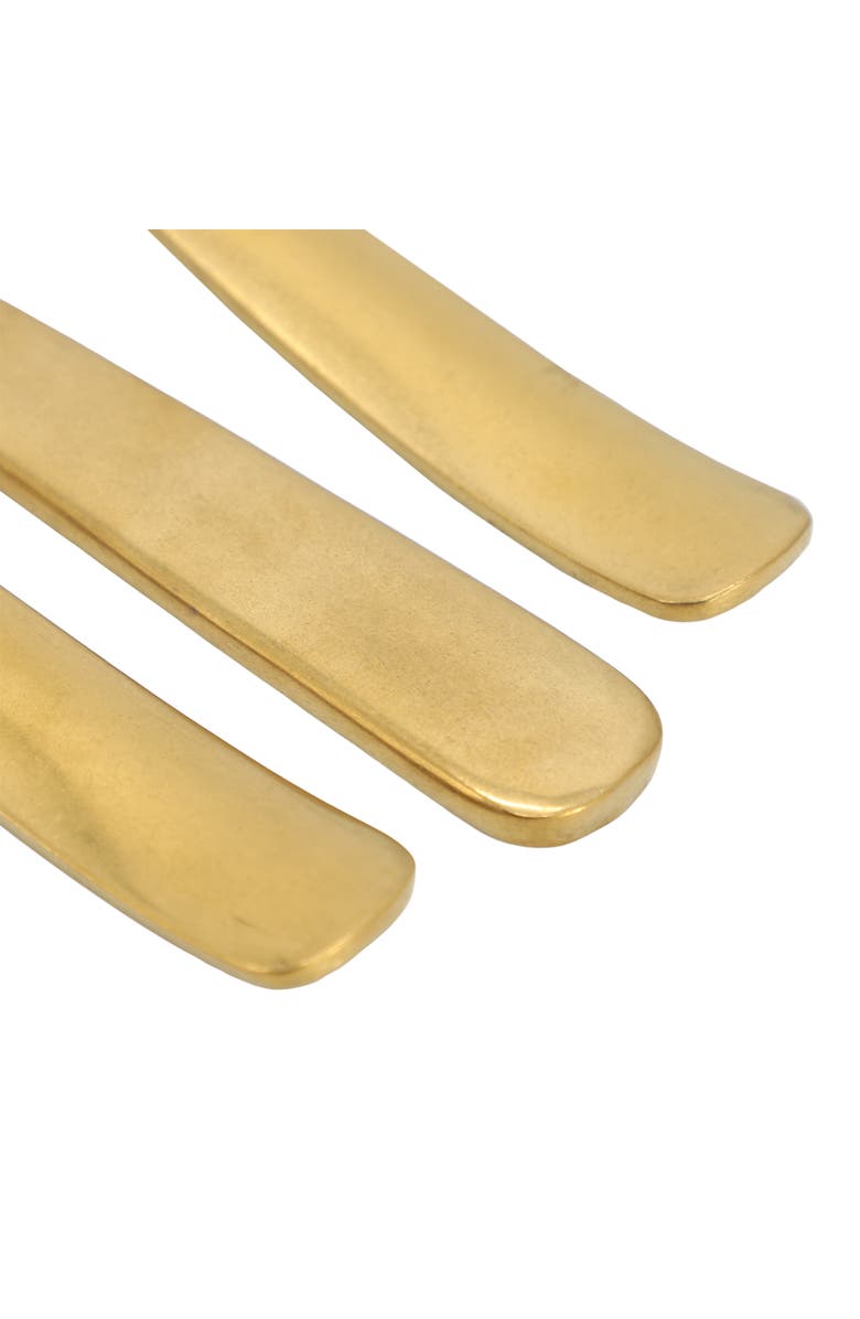 Gibson Home Hulton 20 Piece Stainless Steel Flatware Set, Alternate, color, Metallic Gold