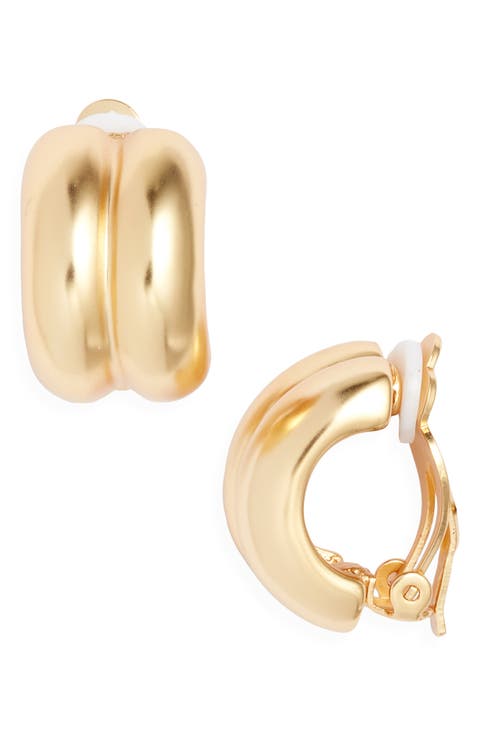 Double Curve Clip-On Earrings