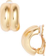 Karine Sultan Double Curve Clip-On Earrings
