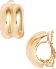 Karine Sultan Double Curve Clip-On Earrings
