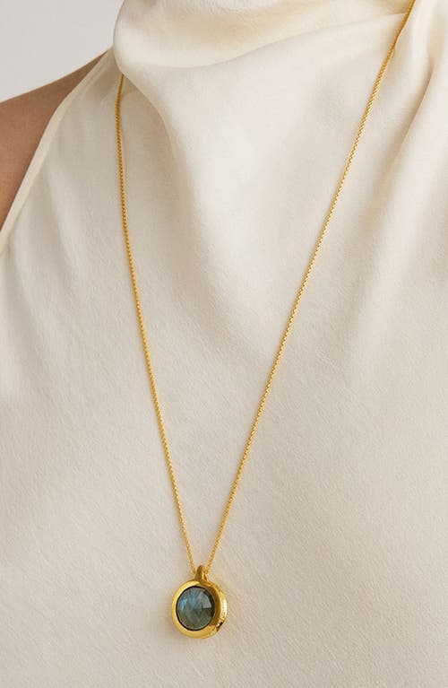 Dean Davidson Ipanema Labradorite & Moonstone Pendant Necklace In Gold