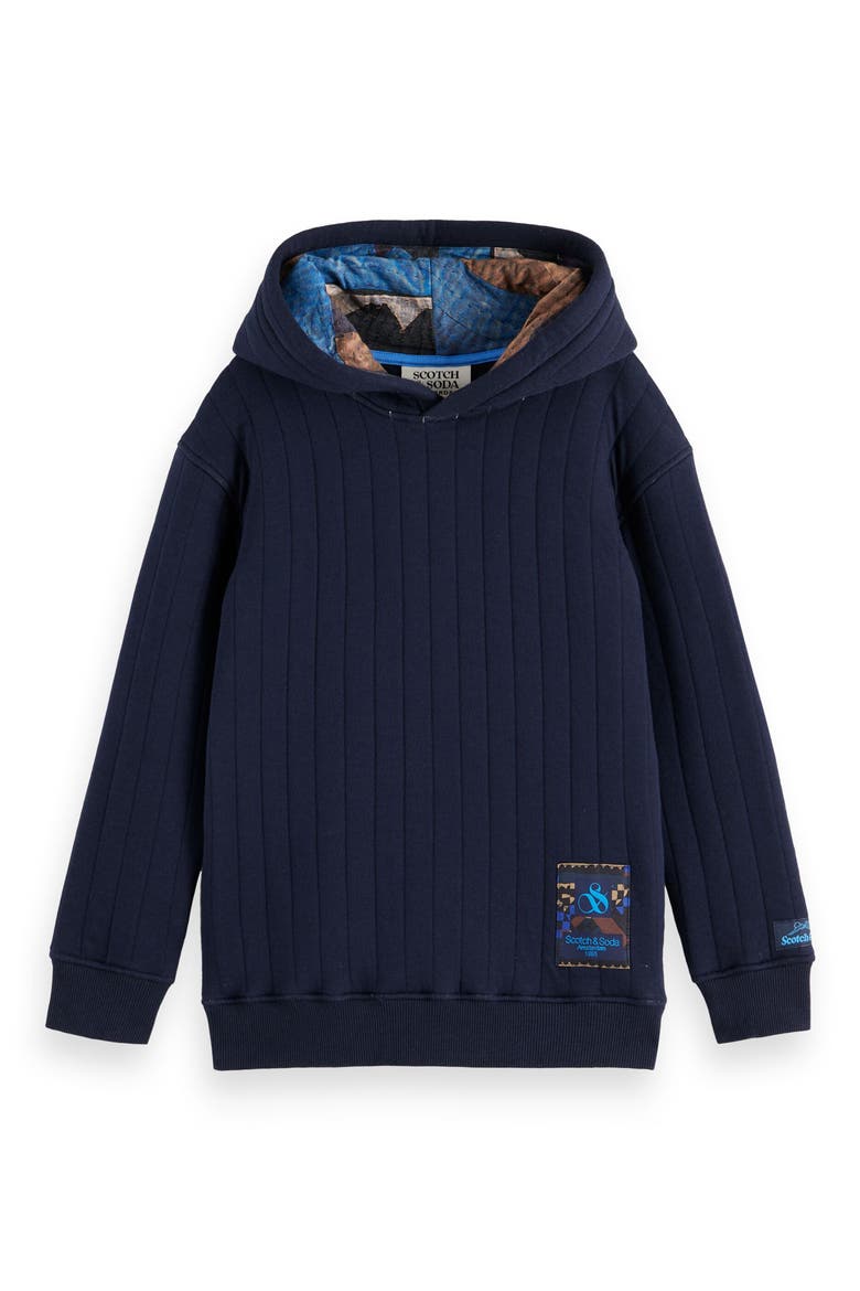 Kids' Quilted Hoodie, Main, color, SKY CAPTAIN