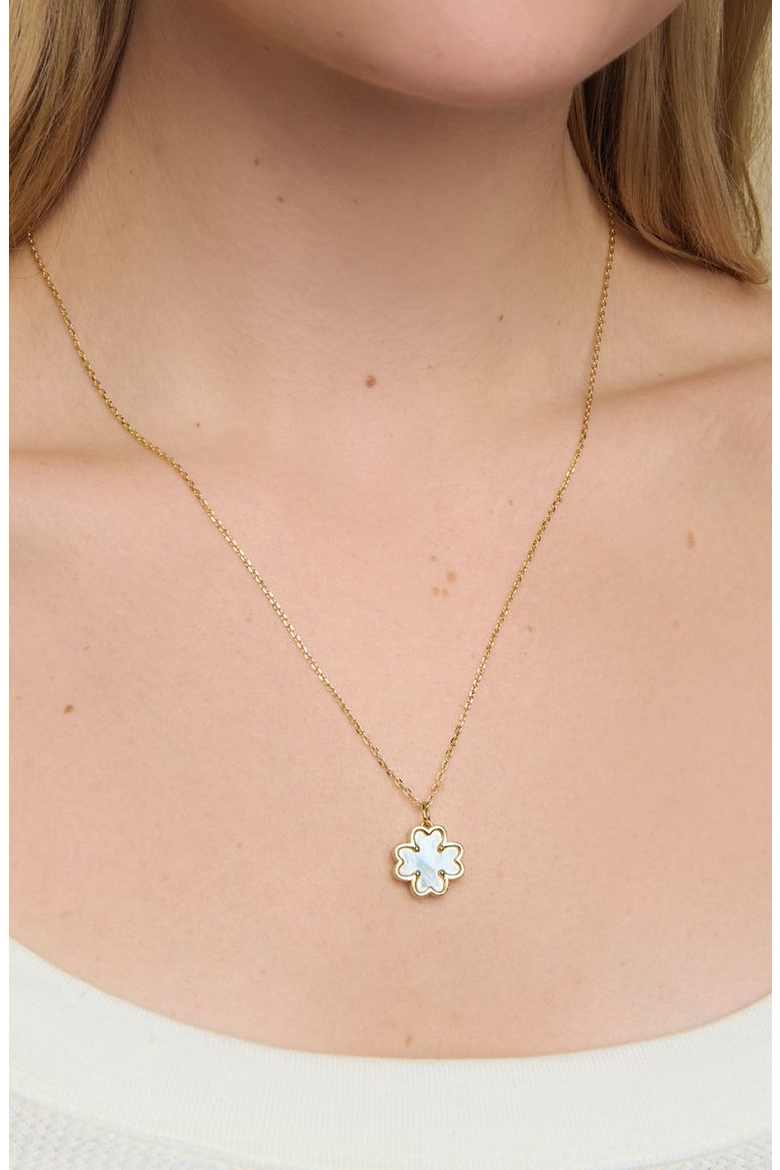 Clover Mother-of-Pearl Necklace, Alternate, color, Mother of Pearl