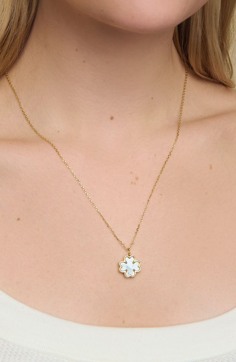 Little Sky Stone Clover Mother-of-Pearl Necklace, Alternate, color, Mother Of Pearl
