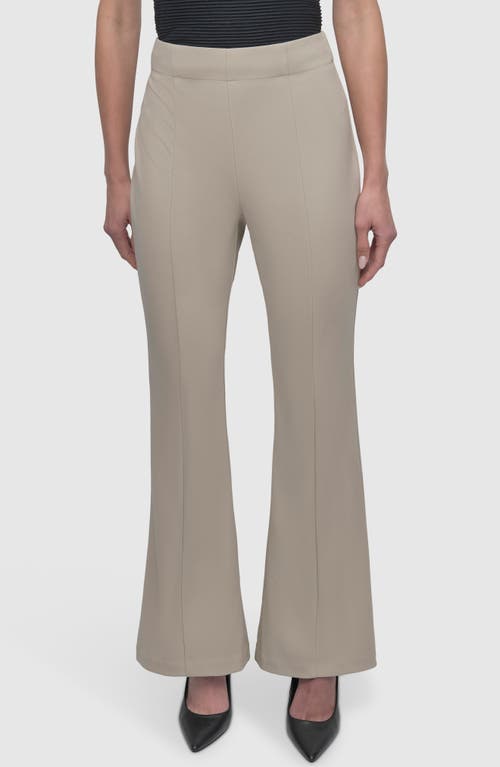 Dkny Wide Leg Scuba Pants In Pebble