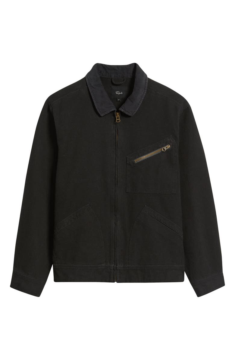 Rails Ketter Hemp & Organic Cotton Zip-Up Barn Jacket, Alternate, color, Raven