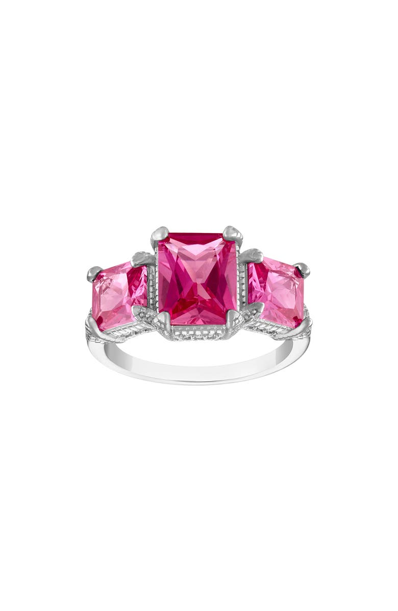 FZN Sterling Silver Lab Grown Pink Sapphire Ring, Main, color, 