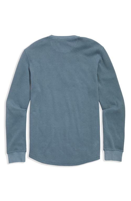 Vineyard Vines Long Sleeve Thermal Henley In Blue