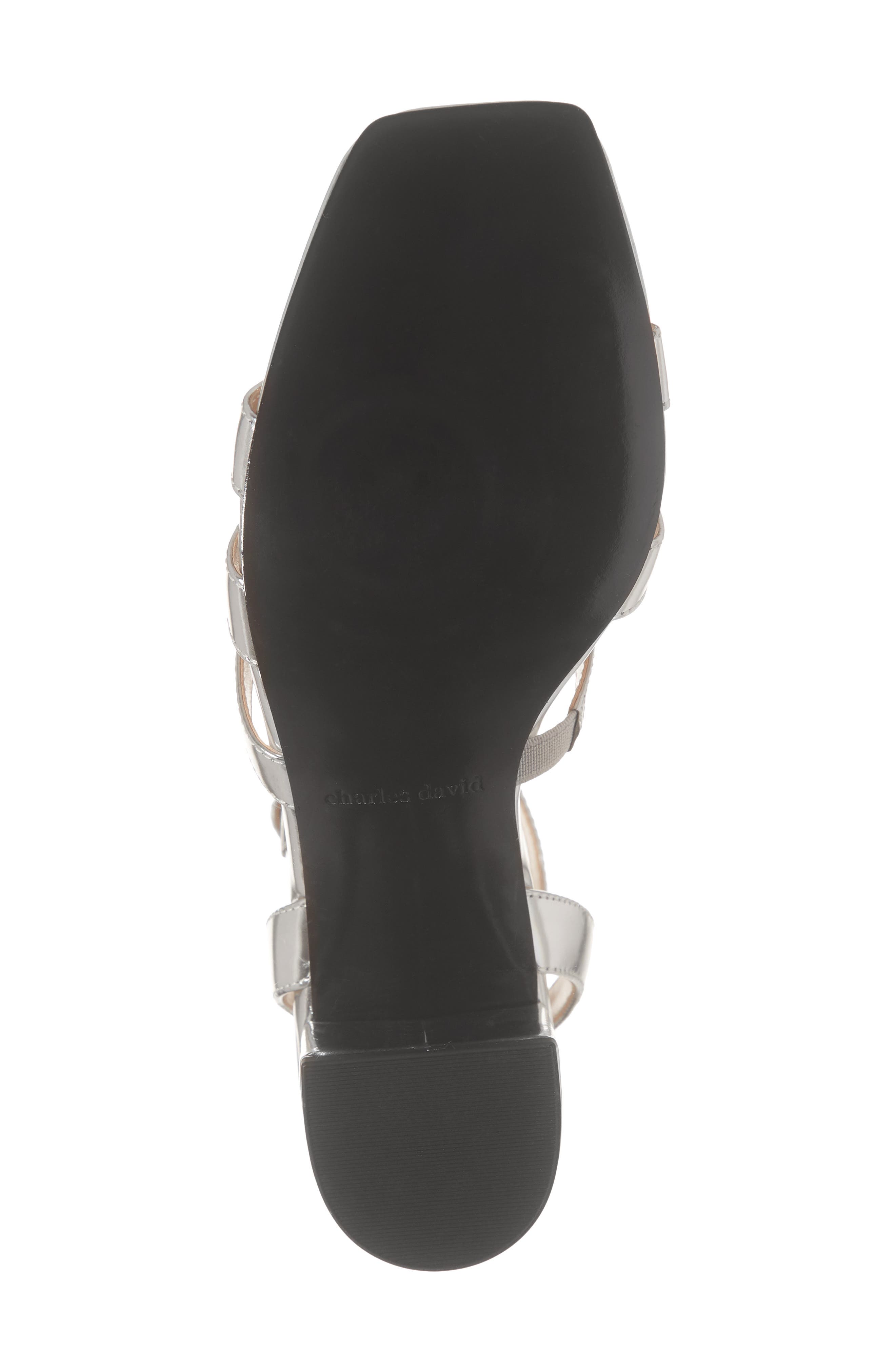 Crispin Ankle Strap Sandal, Alternate, color, SILVER LEATHER