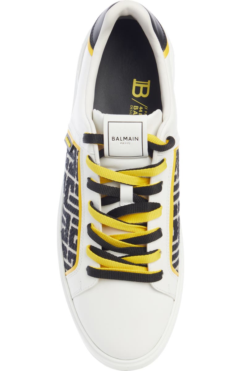 Balmain B-Court Monogram Low Top Sneaker, Alternate, color,