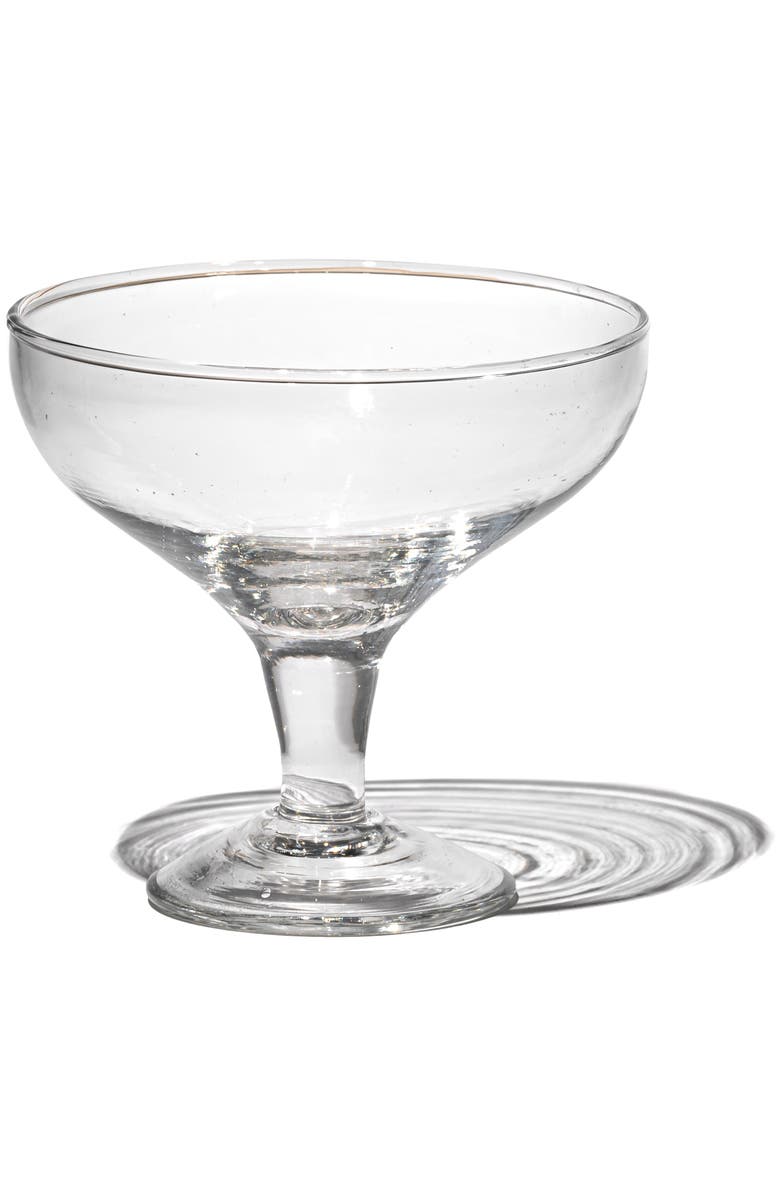 PUEBCO Blown Glass Round Dessert Cup, Main, color, Clear