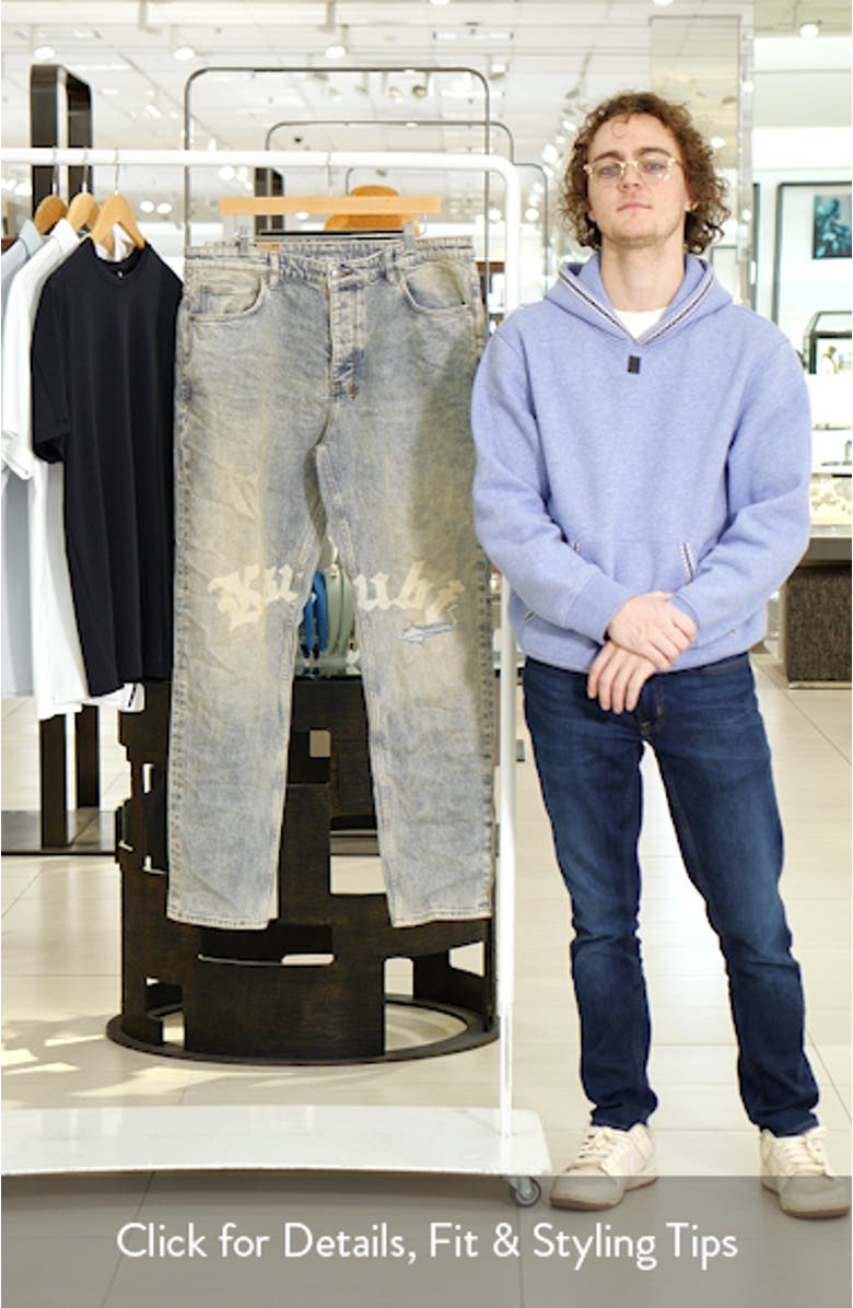 Chitch Sture Trashed Idols Slim Tapered Leg Jeans, sales video thumbnail