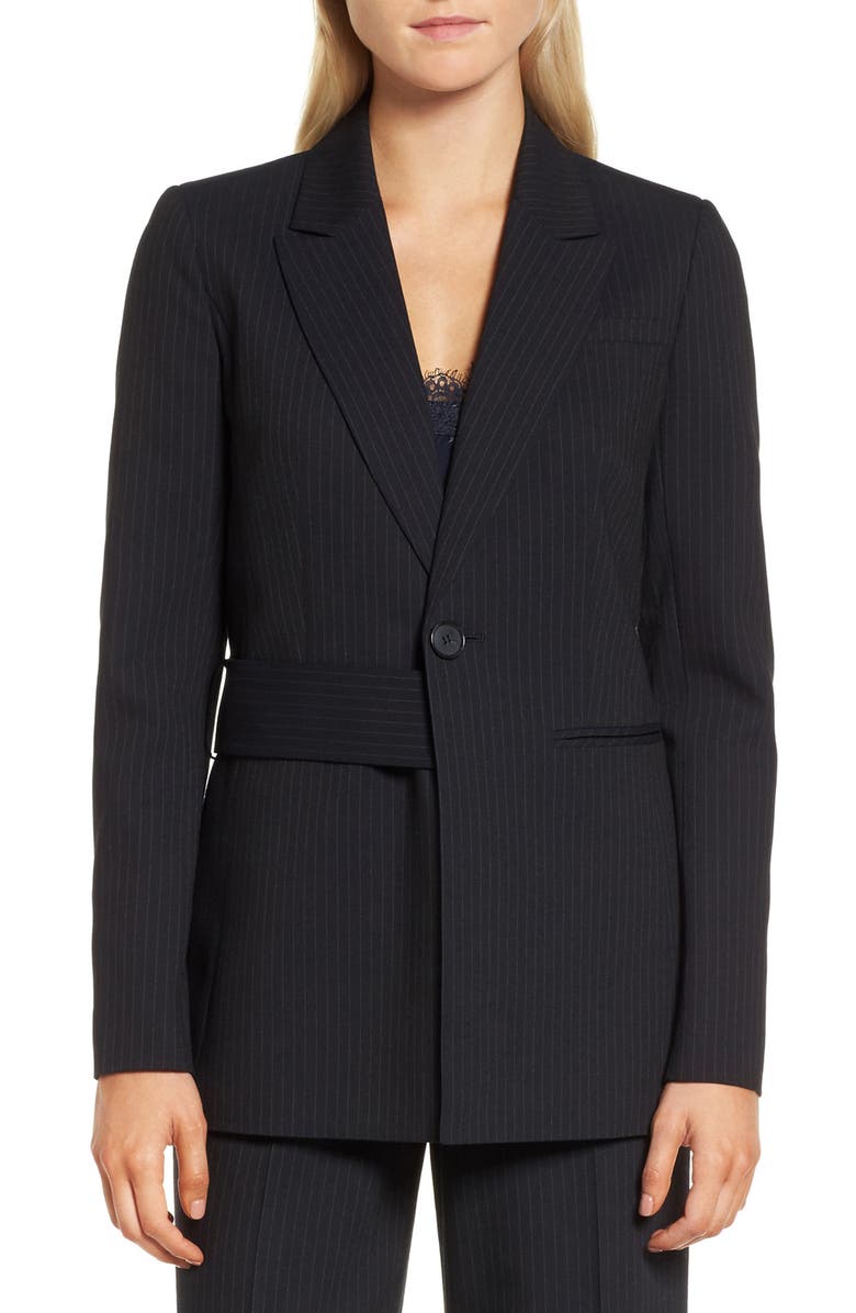 Lewit Pinstripe Suit Jacket, Main, color, Navy Night Pinstripe