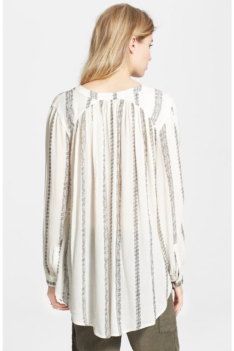 'Magic' Shibori Gauze Pullover, Alternate, color, VANILLA COMBO