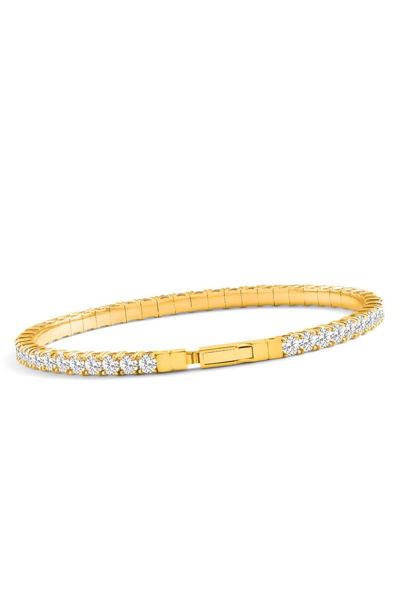 4Ct Diamond Flexible Oval Bangle Women's Bracelet 14k Gold Lab Grown, Alternate, color, 14k Yellow Gold