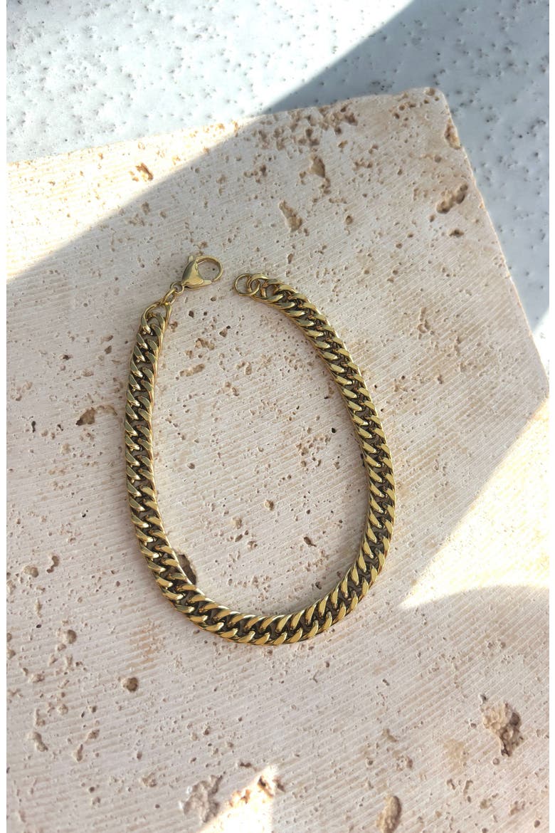 Men's Chunky Chain Bracelet, Alternate, color, GOLD