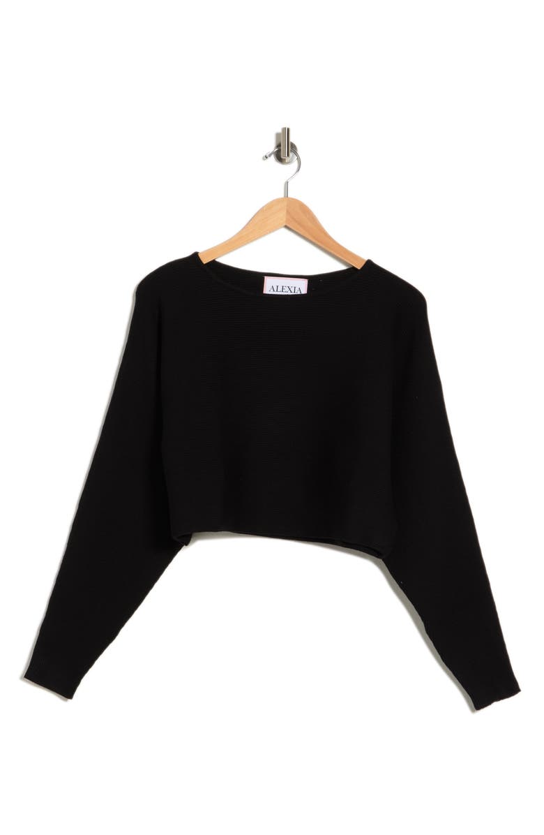 Alexia Admor Ribbed Knit Dolman Sleeve Top, Alternate, color, 