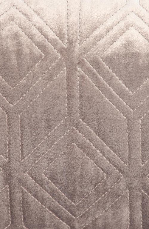 Parkland Collection Tufted Velvet Oblong Throw Pillow In Taupe