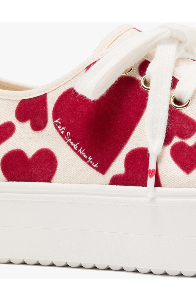 Kate Spade New York serve platform sneaker, Alternate, color, Red Multi